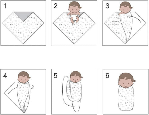 PESAAT Cotton Baby Swaddle Hat Set Newborn Infant Hats Receiving Blankets for Baby Boys Girls...