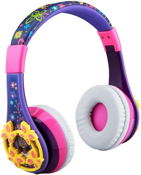 eKids Disney Encanto Kids Bluetooth Headphones, Wireless Headphones with Microphone includes Aux Cord, Volume Reduced Kids Foldable Headphones...