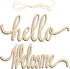 Hello Welcome Wood Sign Cutout Wooden Letter Sign DIY Block Words Decorative Signs for Wreath Home Door Wall Art Decoration...