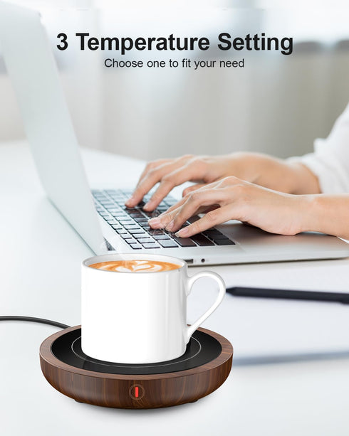 Coffee Mug Warmer, 50W Coffee Cup Warmer with 3 Temperature Settings (105?-180?) and 4 Hours Auto Shutt-Off Function for Office Home Desk Use, for...