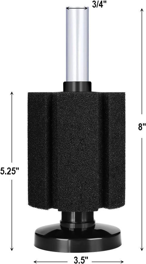 AQUANEAT Aquarium Bio Sponge Filter Breeding Fry Betta Shrimp Nano Fish Tank (M Large up to 50Gal)...