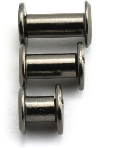 LQ Industrial 75 Sets Black M5 Chicago Screw Assorted Kit Slotted Phillip Head Binding Screws Rivet Assembly Bolt Nail Rivet for Book Binding DIY ...
