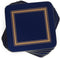 Pimpernel Classic Midnight Blue Coasters - Set of 6, Heat & Stain Resistant Square Coasters with Durable Cork Backing - 4 Inch Drinkware Pads for ...