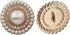 16PCS Gold Diamond-Encrusted Pearl Buttons Metal Button Rhinestone Faux Pearl Buttons Embellishments for Coat, Suits, Knitting Sweaters, Sewing Cr...