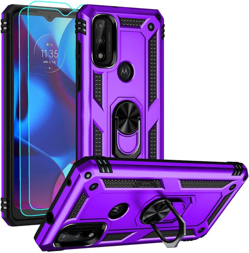 Androgate for Moto G Pure Case, Motorola Moto G Power 2022/ Moto G Play 2023 Case with HD Screen Protector, Military-Grade Ring Holder Car Mount 1...