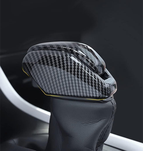 for Toyota RAV4 2023-2019 Gear Shift Knob Cover Carbon Fiber Grain Interior Protective Gear Shift Trim for Toyota Highlander 2023-2020...