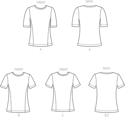 Simplicity SS9229U5 Misses' Knit T-Shirt Sewing Pattern Kit, Design Code S9229, Sizes 16-24...