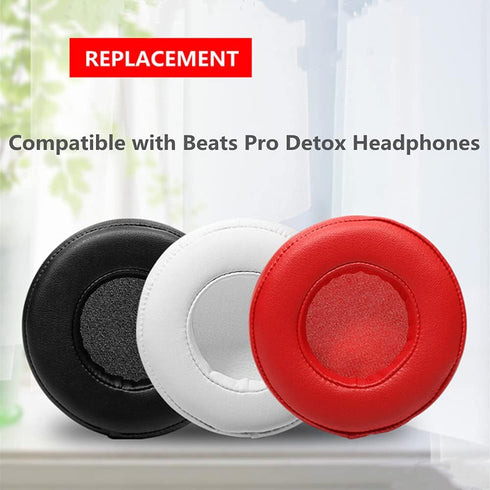 Replacement Earpads Memoery Foam Ear Cushion Covers Compatible with Monster Beats by Dr.Dre PRO/Detox Headphones (Red)...