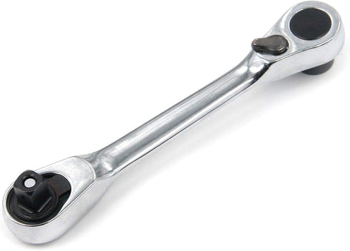 Geesatis 1/4 Inch Mini Double Headed Ratchet Wrench 72 Tooth Drive Socket and Screwdriver Bit Ratchet Set Rotator 5 Degrees Quick Install Release ...