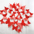 3D Red Butterfly Wall Stickers 24 pcs Removable Mural Stickers Wall Stickers Decal for Home and Room Decoration Kids Room Bedroom Decor Living Roo...