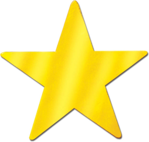Beistle 36-Pack Foil Gold Star Cutouts, Awards Night Party Decorations for Occasions, Celebrations, & Events, Starry Theme Decor for Wall & Table,...