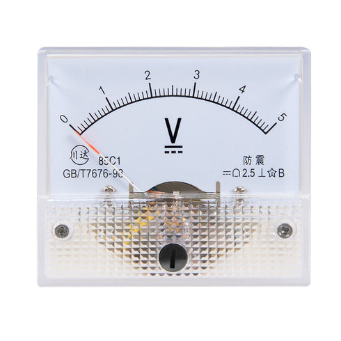 uxcell DC 0-5V Analog Panel Voltage Gauge Volt Meter 85C1 2.5% Error...