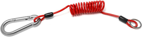 QWORK 1.2m x 5mm Safety Cable for Trailer, Brake and Emergency Towing Camper - Coiled Cable...