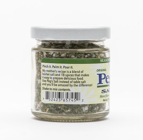 Peg's Salt (Original) 3.75 oz Seasoned Salt for Every Meal-Gourmet Seasoning-No MSG-No Sugar or Fillers...