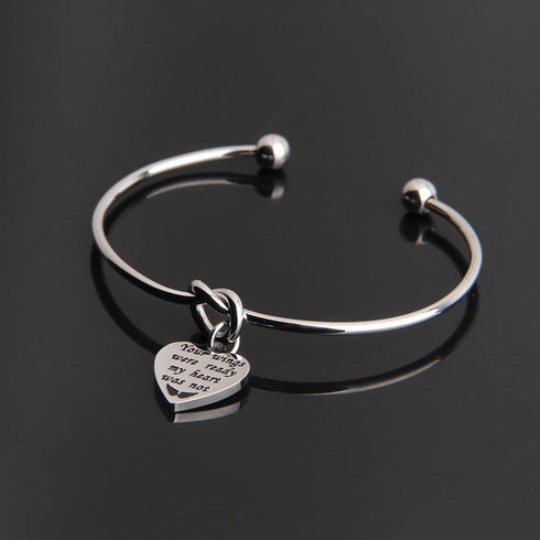 WUSUANED Memorial Jewelry Your Wings Were Ready My Heart Was Not Bracelet Necklace Loss of Loved One Gift (your wings were ready bracelet)...