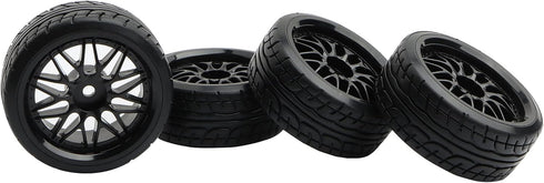 4PCS 12mm Hub Wheels,1:10 62mm Hard Plastic RC Drift Cars On Road Touring Racing Rally Tires for Traxxas HSP Tamiya HPI Kyosho On-Road Drifting Ca...