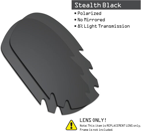 SmartVLT Men's Replacement Lenses&Earsocks&T20&Bolt for Oakley Jawbone Vented/Racing Jacket Vented Sunglass - More Options...