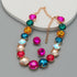 YERTTER Sparkle Full Rhinestone Choker Round Crystal Chain Necklace Earrings Set Crystal Statement Collar Clavicle Choker Necklace for Wedding Wom...