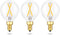 3-Pack G16.5 LED Bulb, Dimmable E12 Edison Bulb, 25W Equivalent, 3000K Soft Warm White, 200lm, 2W, for Chandelier, Ceiling Fan Light Bulbs...