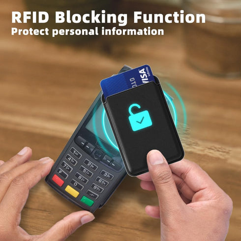 Magnetic Wallet for iPhone, Leather Magnetic Phone Wallet Mag Wallet RFID, Magnetic Wallet 3 Card Holder For iPhone 15/14/13/12 Series, Black......