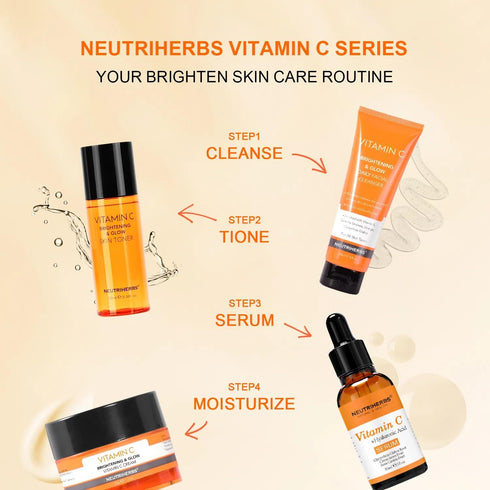 NEUTRIHERBS Vitamin C Serum for Face with Hyaluronic Acid, Firm, Anti Aging, Brighten, Even Skin, Daily Skincare Natural Nourish Facial Serum,1 fl...