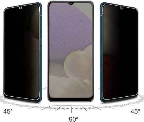 VIESUP Anti-spy Privacy Screen Protector, 2pack Anti-peep No Bubble Tempered Glass Film for Samsung Galaxy A32 5G / A12...