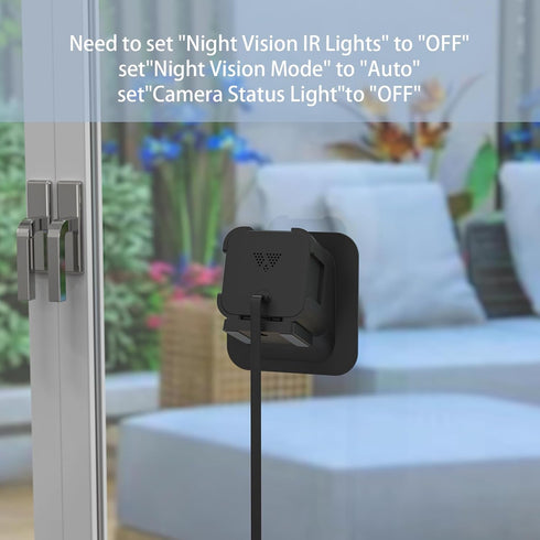 Window Mount for Wyze Cam V3/V3 Pro/V4, Angle Tilt (Up/Down/Left/Right), No Screws, No Reflections, Damage-Free, Glass Windows/Doors Bracket Holde...