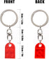 Heart Keychain Set, Red Heart Keychain Small Brick Heart Keychain for Couples, 2Pcs Matching Heart Decorations Valentines Gift for Girlfriend Boyf...