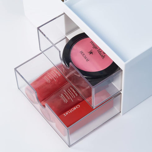 LETURE Office Desk Organizer with drawer, Office Supplies and Desk Accessories, Business Card/Pen/Pencil/Mobile Phone/Stationery Holder Storage Bo...