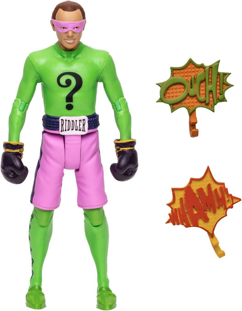McFarlane Toys, DC Multiverse, 5-inch DC Retro Riddler Boxing Action Figure with Action Word Bubbles, Collectible DC Retro 1960's TV Figure – Ages...
