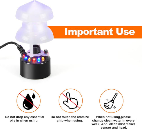 FITNATE Mist Maker, 12 LED Mister Fogger Water Fountain Pond Fog Machine Atomizer Air Humidifier, ultrasonic Mist fogger with Splash Guard, Perfec...