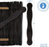 Wooden Black 8" Fan Handles, Wedding Programs, Pack 100, Jumbo Craft Popsicle Sticks for Auction Bid Paddles, Wooden Wavy Flat Stems for DIY Craft...