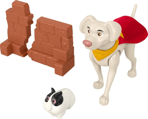 Fisher-Price DC League of Super-Pets Preschool Toy Hero Punch Krypto Poseable Figure & Accessories Set for Pretend Play Kids Ages 3+ Years...
