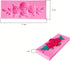 2 Pieces Four Roses Candy Silicone Mold Fondant Chocolate Candy Molds Sugar Craft DIY Cake Molds for Cake Topper Decor Desserts Ice Cube Candy Pud...