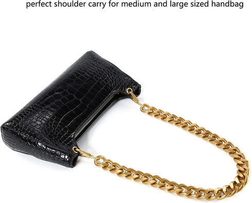 Yichain 25 Inch Trendy Chunky Metal Chain Purse Handles Shoulder Strap Replacement for Handbag (Antique Gold)...