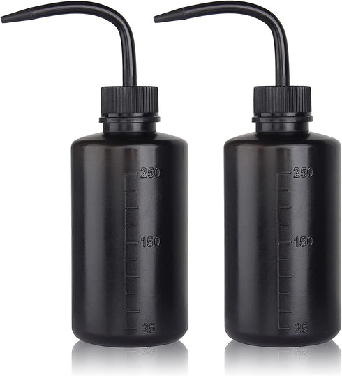 250ML 2PC Plastic Squeeze Bottle Safety Rinse Bottle Wash Bottle Squeeze Watering Can Water Squirt Irrigation Bottle Tattoo Wash Bottle 250ML Medi...