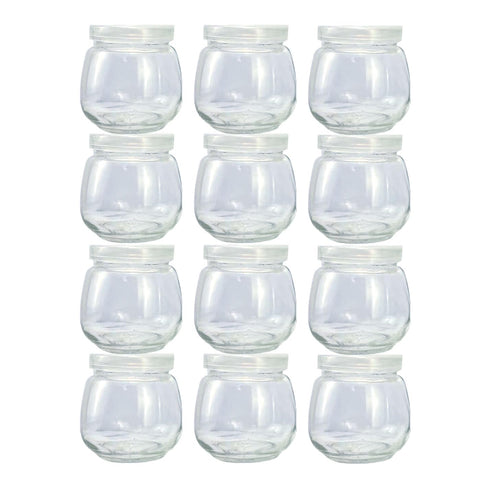 Baby Food Storage Containers,12 Baby Food Containers with Lids,4 oz Glass Baby Food Jars,Small Snack Containers for Toddlers,Thickened Baby Food S...