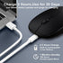 Wireless Bluetooth Mouse for iPad/MacBook Pro/Air/Laptop/pc Rechargeable Silent Mouse Portable Slim for Surface Pro/Lenovo/Samsung Tablet (Black)...