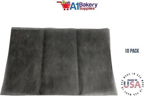 A1BakerySupplies Polyester Non-Woven Reusable Color Tissue Paper 20 x 26 Inches - 10 Sheet Pack (Black) Wrapping for Flowers & Bouquet...