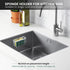 Sponge Holder for Kitchen Sink Suction?Anti-Rust Kitchen Sink Sponge Holder Aluminum Sink Sponge Holder with Suction Cups for Sponges, Scrubbers, ...