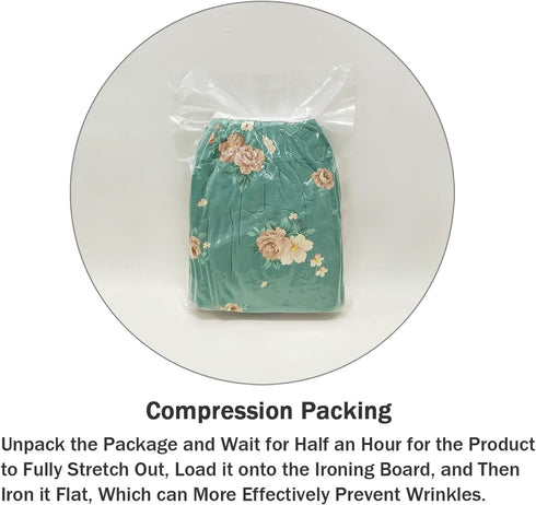 Ironing Board Cover and Pad Standard Size 15" x 54",3 Pairs of Hook and Loop Fastener Straps,Elastic Edges,Cotton Iron Board Cover with Scorch Res...