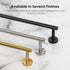 FORIOUS Towel Bar 14 Inch Center to Center, Matte Black Bathroom Towel Rack 304 Stainless Steel, Wall Mounted Towel Holder for Bathroom, includes ...