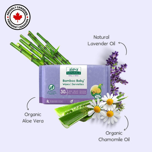 Aleva Naturals Bamboo Baby Travel Wipes - 30ct...