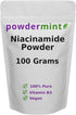 Niacinamide Powder (Vitamin B3) 100% Pure Niacin Powder 500 mg Flush-Free Supplement (100 Grams)...