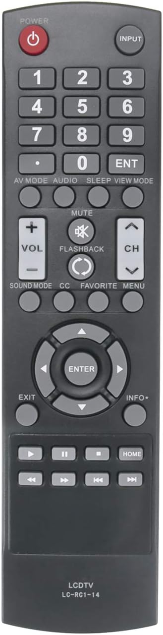 LC-RC1-14 LCRC114 Replace Remote Control fit for Sharp LCD TV LC-32LB150 LC-32LB150U LC-32LB261 LC-32LB261U LC-42LB150 LC-42LB150U LC-42LB261U LC-...