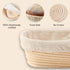 Sourdough Bread Proofing Baskets Banneton Set of 2, Round & Oval Sourdough Banneton Bowl with Liners, Handmade Quality Indonesian Rattan Bread Bak...