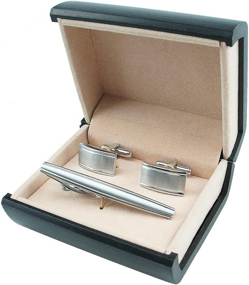 Patty Both Deluxe Cufflink Tie Clip Cuff Links Storage Gift Box Jewelry Display Case (Black)...
