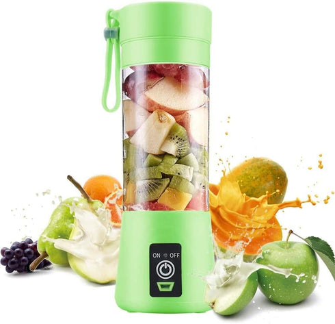 Portable, Personal Mixer Rechargeable with USB, Mini Blender for Smoothie, Fruit Juice, Milk Shakes, 380ml, Six 3D Blades for, 9.12x3.25x3.25 inch...