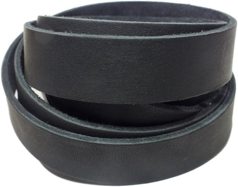 TOFL Genuine Top-Grain Leather Strap | 72 Inches Long | 7/8 Inch Wide | 1/8 Inch Thick (7-8 oz) | 1 Leather Strip Black...