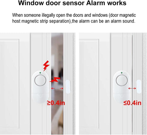 Window Alarm Sensors,120DB Door Alarms for Kids Safety, Door Chime, Burglar Alarm-Window Alarms for Home...